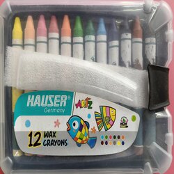 HAUSER 12 Wax Crayons Box